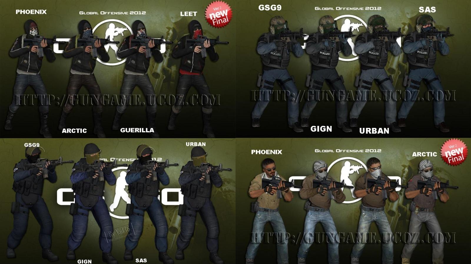 Пак моделей игроков из cs: go для css